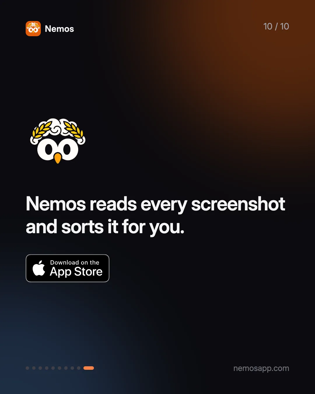 Nemos reads every screenshot and sorts it for you.