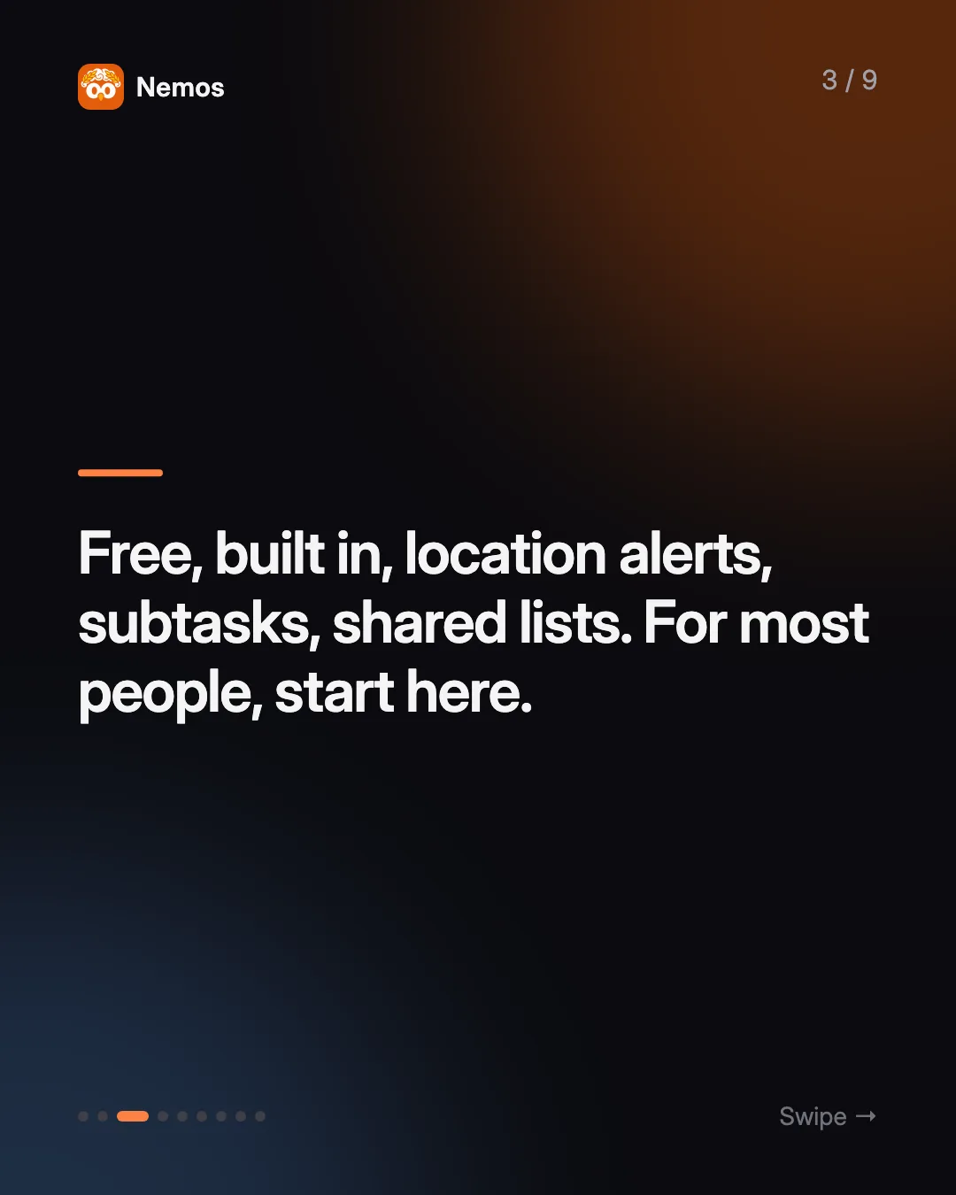 Free, built in, location alerts, subtasks, shared lists. For most people, start here.
