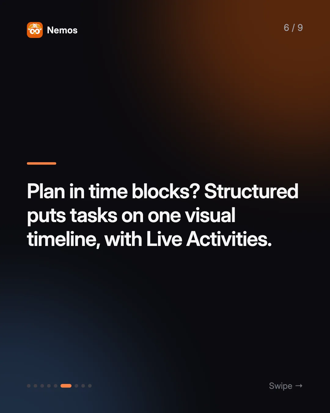 Plan in time blocks? Structured puts tasks on one visual timeline, with Live Activities.