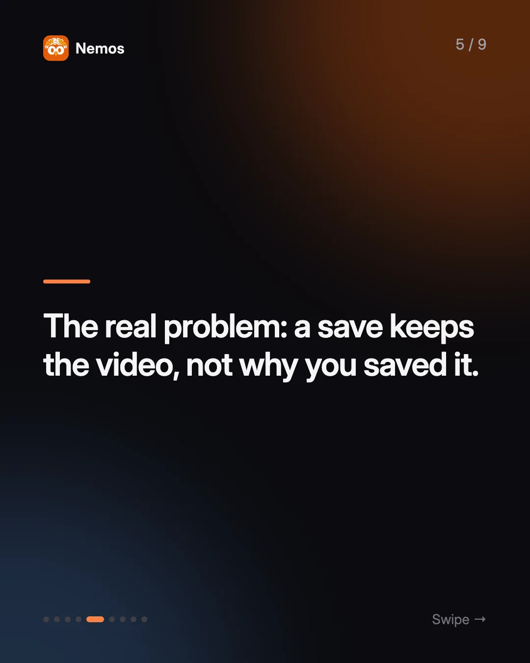 The real problem: a save keeps the video, not why you saved it.