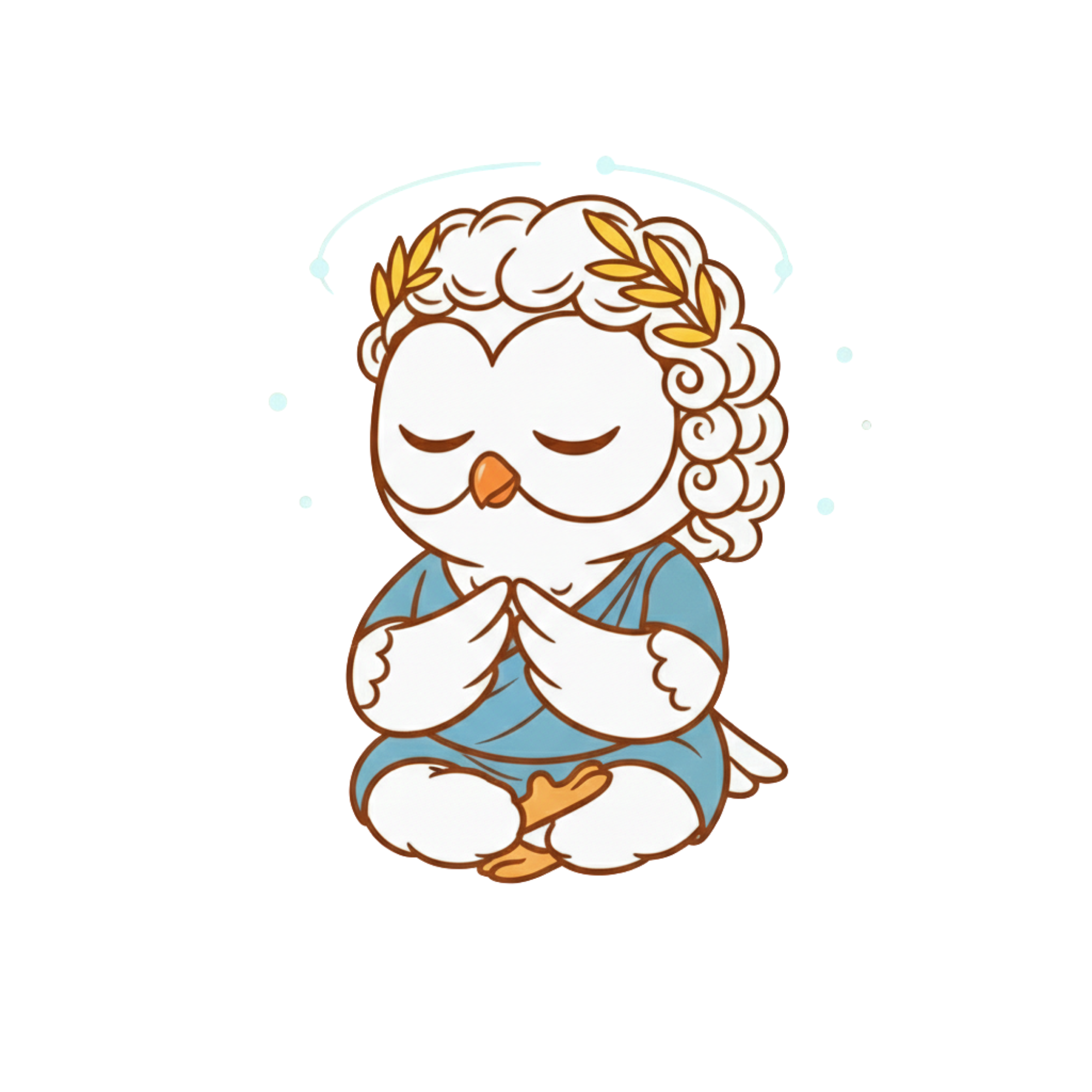 Némos owl mascot floating peacefully