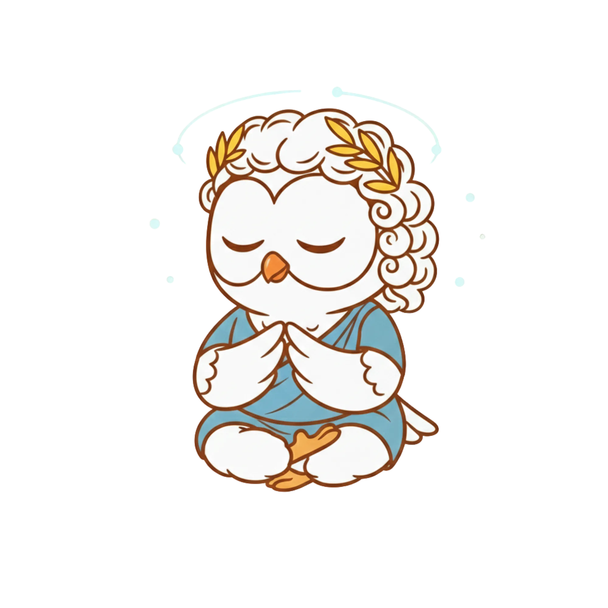 Némos owl mascot floating peacefully