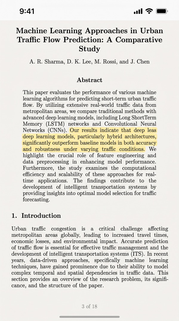 A research paper saved for reference