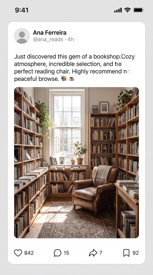 A social post saved from a feed